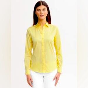 Banana Republic Non Iron Fitted Long Sleeve Yellow Shirt Size 4P